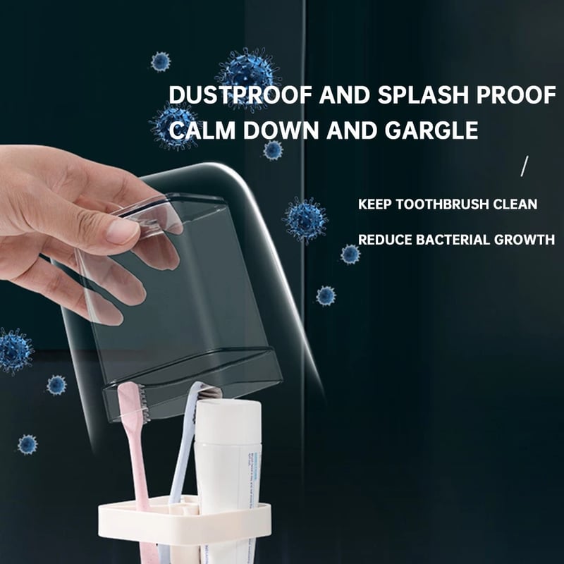 🪥 Stylish Toothbrush Holder with Cover (BUY 1 GET 1)