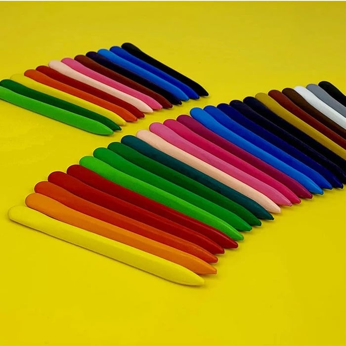 36-color triangular crayons - non-toxic, washable colored oil pastel painting