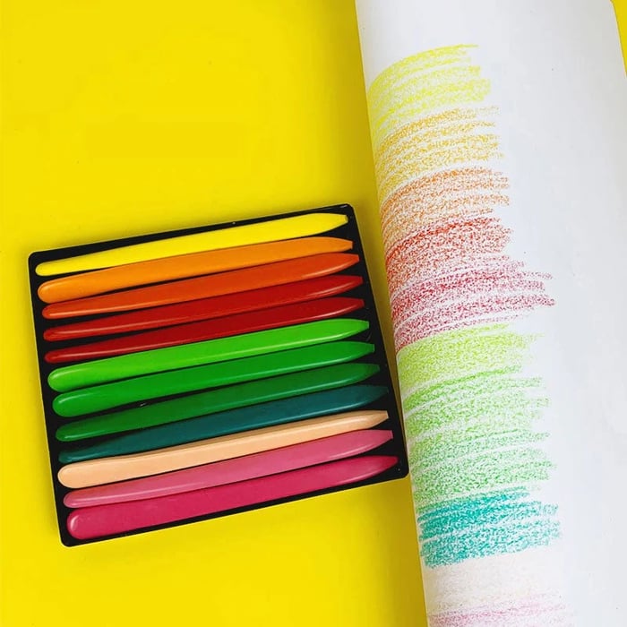 36-color triangular crayons - non-toxic, washable colored oil pastel painting