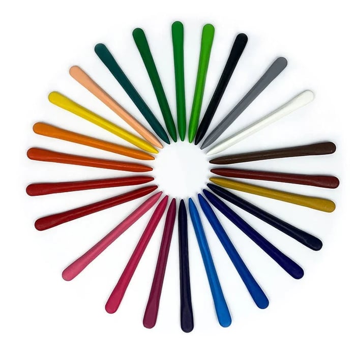 36-color triangular crayons - non-toxic, washable colored oil pastel painting