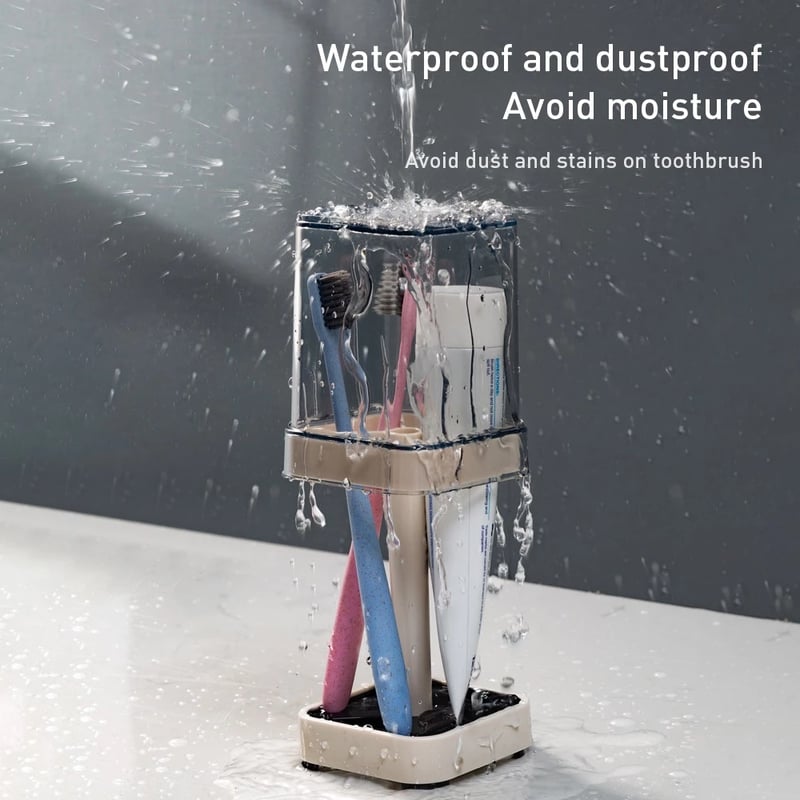 🪥 Stylish Toothbrush Holder with Cover (BUY 1 GET 1)
