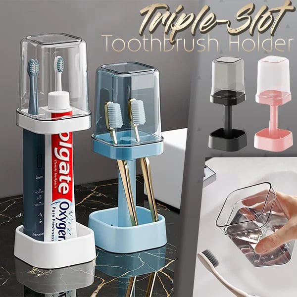 🪥 Stylish Toothbrush Holder with Cover (BUY 1 GET 1)