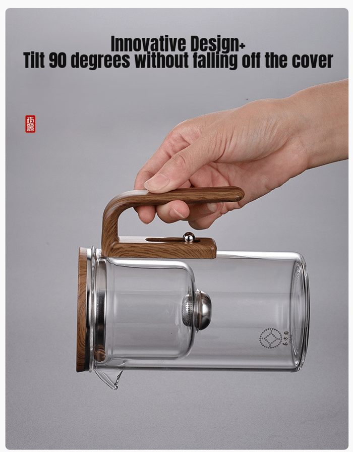 One Click Magnetic Teapot Separation Filtration Glass Tea Pot