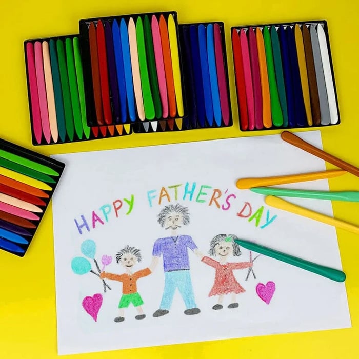 36-color triangular crayons - non-toxic, washable colored oil pastel painting