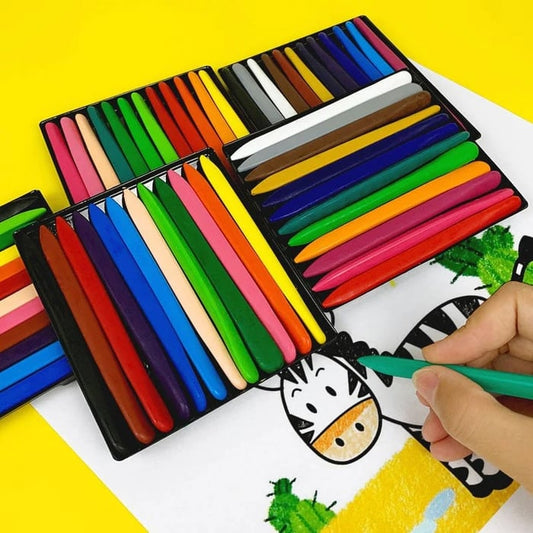 36-color triangular crayons - non-toxic, washable colored oil pastel painting