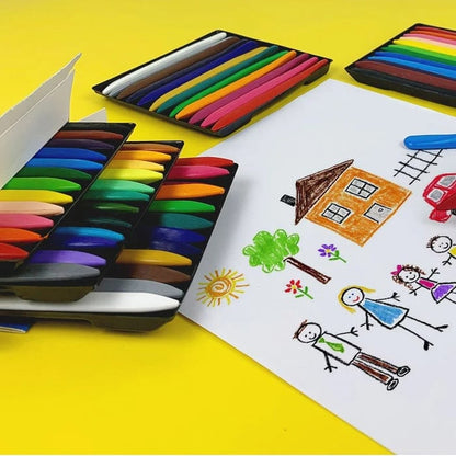 36-color triangular crayons - non-toxic, washable colored oil pastel painting