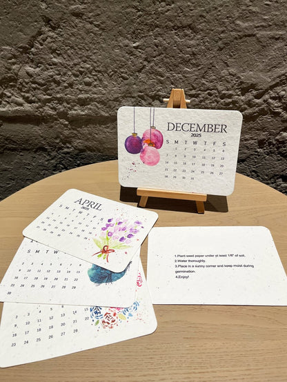🌱Eco-Friendly Plantable Seed Calendar 2025